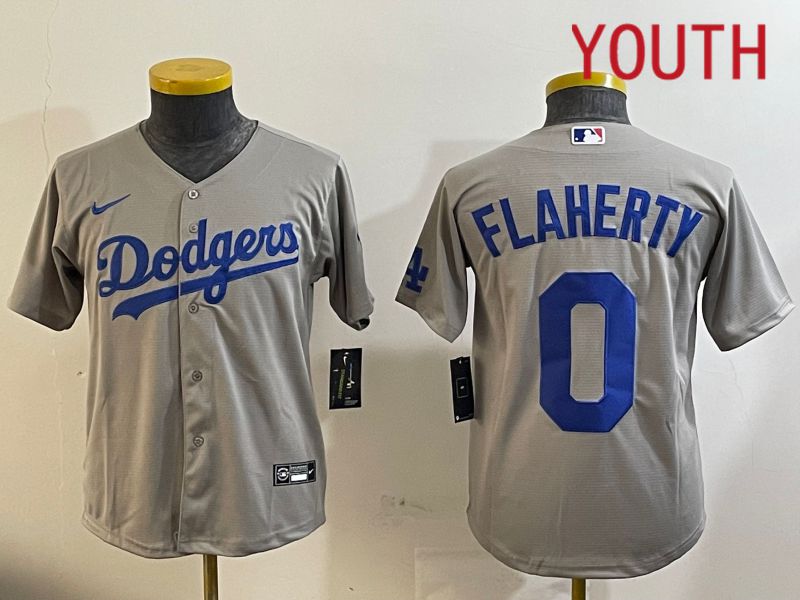 Youth New York Yankees #0 Flaherty grey 2024 Nike MLB Jersey 202411205